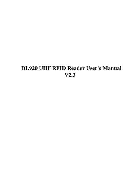 DL920 User's Manual V2.3 